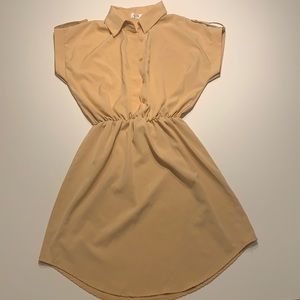 Badge Button down dress